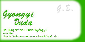 gyongyi duda business card
