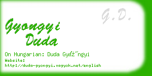 gyongyi duda business card